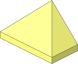 Slope Brick 45  1 x  2 Triple with Bottom Stud Holder