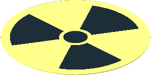 Sticker 2.0 x 2.0 Round with Radioactive Hazard Trefoil Sticker 2.0 x 2.0 Round with Radioactive Hazard Trefoil