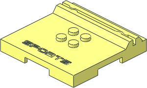Plate  6 x  6 x  0.667 with 4 Studs and Card-holder - "SPORTS"