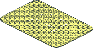 Baseplate 16 x 24 with Rounded Corners with Set 344 Dots Pattern