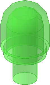 ~_Cylinder Domed  1 x  1 x  1.667 with Bar Trans Bright Green (Obsolete) ~_Cylinder Domed  1 x  1 x  1.667 with Bar Trans Bright Green (Obsolete)
