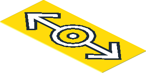 Sticker 0.8 x 1.8 with White Train Logo with Black Outline on Yellow Background Sticker 0.8 x 1.8 with White Train Logo with Black Outline on Yellow Background