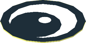 Sticker 0.8 x 0.8 Round with Black and White Eye Sticker 0.8 x 0.8 Round with Black and White Eye