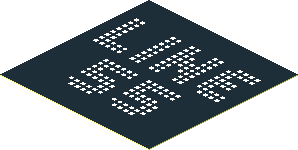 Sticker 1.8 x 1.8 with White Dot Matrix "LINE 55" on Black Background Sticker 1.8 x 1.8 with White Dot Matrix "LINE 55" on Black Background