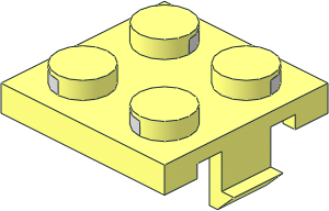 ~Electric Connector Plate  2 x  2 with Contacts