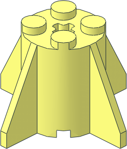 Brick  2 x  2 x  2 Round with Fins