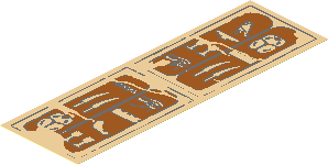 Sticker  5.8 x  1.8 with Hieroglyphs on Tan Background