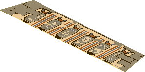 Sticker  3.2 x 11.5 Trapezoid with Wall and Hieroglyphs