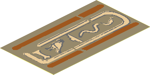 Sticker  3.2 x  1.8 with Hieroglyphs Type 1 (Snake on Top)