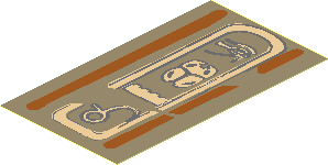 Sticker  3.2 x  1.8 with Hieroglyphs Type 4 (Eye on Top)