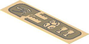 Sticker  1.1 x  3.8 with Hieroglyphs