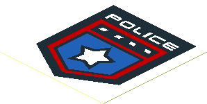 Sticker 1.8 x 1.8 with Black/Red/Blue Badge and "POLICE" Sticker 1.8 x 1.8 with Black/Red/Blue Badge and "POLICE"