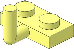 Plate  1 x  2 with Vertical Bar on Long Side and Long Arm