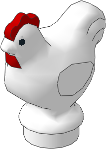 ~_Animal Chicken with Red Comb Pattern White (Obsolete) ~_Animal Chicken with Red Comb Pattern White (Obsolete)