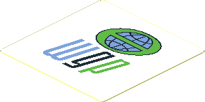 Sticker  1.8 x  1.8 with "WGP" Logo on White Background