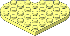 Plate  6 x  6 with Heart Shape