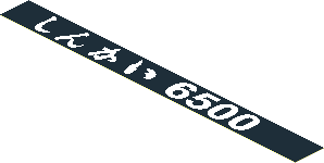 Sticker  0.75 x  7.65 with White "Shinkai 6500" on Black Background