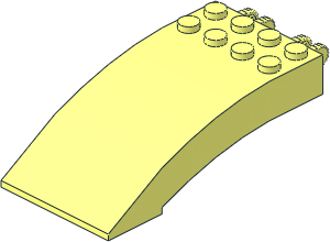 Hinge Brick  4 x  8 x  2 Curved Locking with 2 Dual Fingers