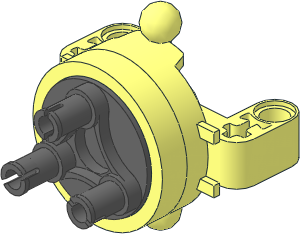 Technic Steering Wheel Bearing with Planetary Gear Reduction with Dark Bluish Grey Wheel Hub