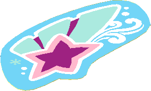 Sticker  3.9 x  2.1 with Magenta Star on Butterfly Wing, Right