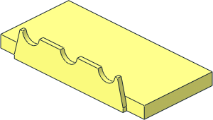 ~Technic Pneumatic Distribution Block  2 x  4 Bottom