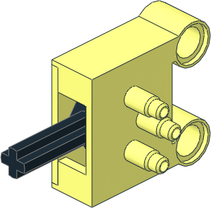 Technic Pneumatic Valve with Pegholes and Stepped Outlets (Neutral Position) Technic Pneumatic Valve with Pegholes and Stepped Outlets (Neutral Position)