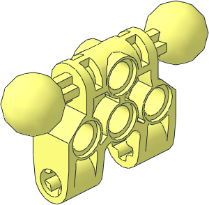 Technic Connector Block  3 x  3 x  1 with Two Ball Joints Technic Connector Block  3 x  3 x  1 with Two Ball Joints