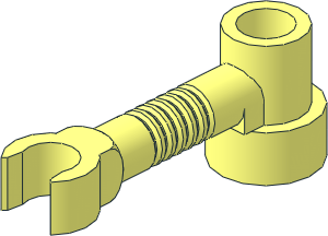 Brick  1 x  1 x  0.667 Round with Bar and Clip Vertical