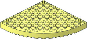 Brick 12 x 12 Corner Round with Support Pins