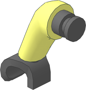 Figure Duplo Arm Right Forward Bent with Dark Bluish Grey Hand Pattern