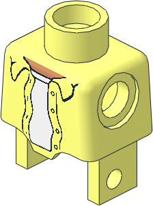 Figure Duplo Adult Torso with Vest Open over White Shirt Pattern