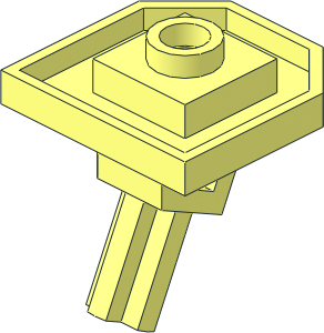 Plate  2 x  2 with One Stud and Angled Axle