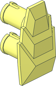 Technic Connector  1 x  2 with Two Pins and Stepped Wedge