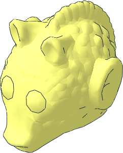 Minifig Head Rodian without Pattern