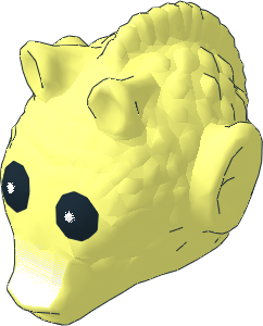 Minifig Head Rodian with Eyes and Nose Pattern Minifig Head Rodian with Eyes and Nose Pattern