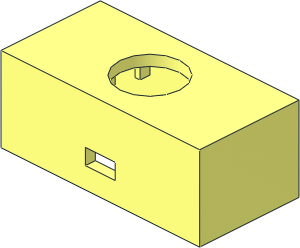 ~Electric Light & Sound Brick 1 x 2 w/ Single Top Light - Top ~Electric Light & Sound Brick 1 x 2 w/ Single Top Light - Top