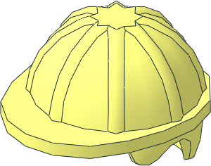 Minifig Construction Helmet with Hair Short