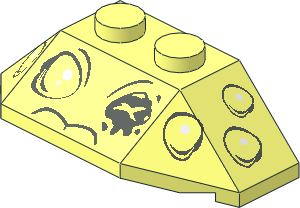 Wedge  2 x  4 Triple with Spider Eyes Pattern