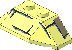 Wedge  2 x  4 Triple with Brick Pattern