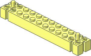 Brick  2 x 12 with Grooves and  2 Top Pegs