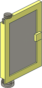 Door 1 x 4 x 5 Left with Trans Brown Glass Door 1 x 4 x 5 Left with Trans Brown Glass