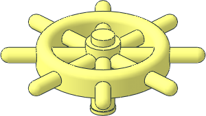 Boat Ship Wheel with Unslotted Pin