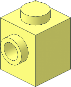 Brick  1 x  1 with Studs on Two Opposite Sides