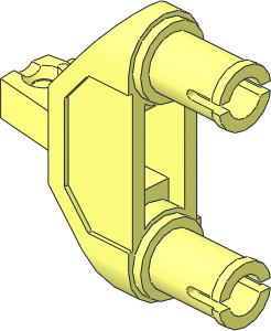 Technic Connector  3 x  1 x  3 with Two Pins and Click Hinge