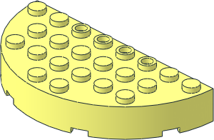 Brick  4 x  8 Round Half Circle