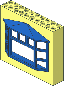 Panel 2 x 10 x 7 with Bay Window Blue Panel 2 x 10 x 7 with Bay Window Blue