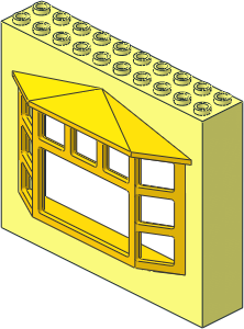 Panel 2 x 10 x 7 with Bay Window Yellow Panel 2 x 10 x 7 with Bay Window Yellow