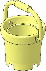 Bucket 2 x 2 with Raised Handle Bucket 2 x 2 with Raised Handle