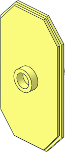 Minifig Shield Octagonal with Stud Minifig Shield Octagonal with Stud