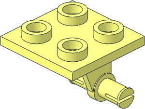 Plate  2 x  2 with 2 Wheel Pins